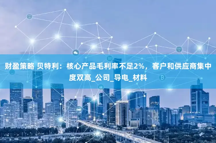 财盈策略 贝特利：核心产品毛利率不足2%，客户和供应商集中度双高_公司_导电_材料